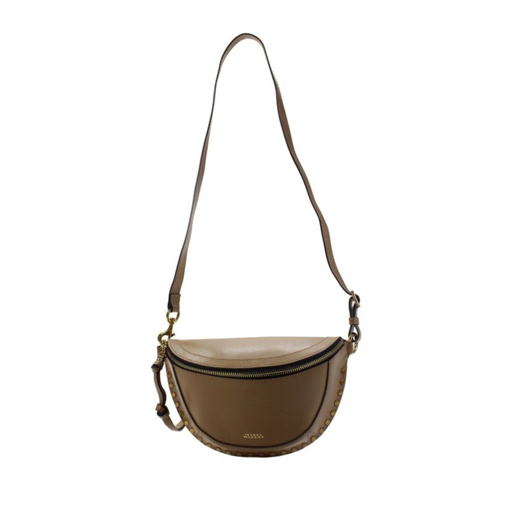 Isabel Marant Women's Leather Gold Embellish Belt Bag Cognac